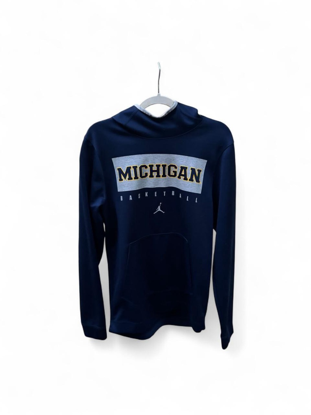 Jordan Men’s Navy Michigan Crewneck Sweatshirt with Gold Accents